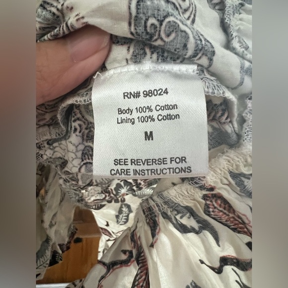 House of Harlow 1960‎ Floral Peasant Bohemian Puff Sleeve Mini Dress Size Medium - Picture 7 of 10